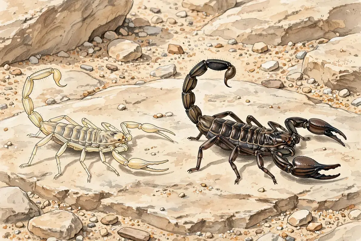 Arizona Bark Scorpion vs Striped Bark Scorpion - illustration 3