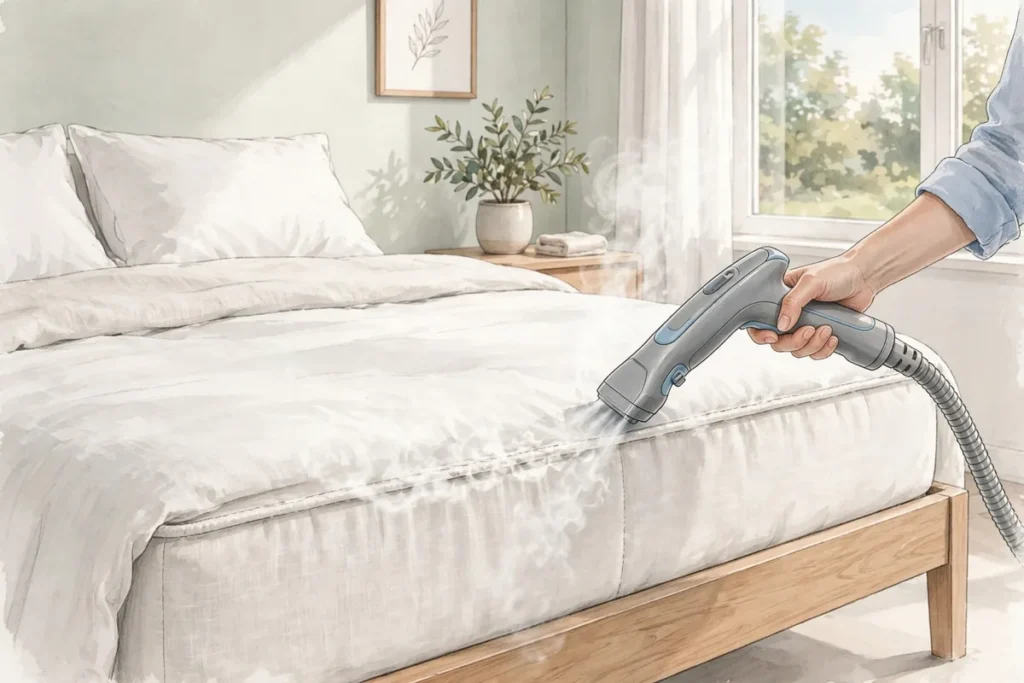 Does Steam Kill Bed Bugs? Temperatures That Work - featured illustration