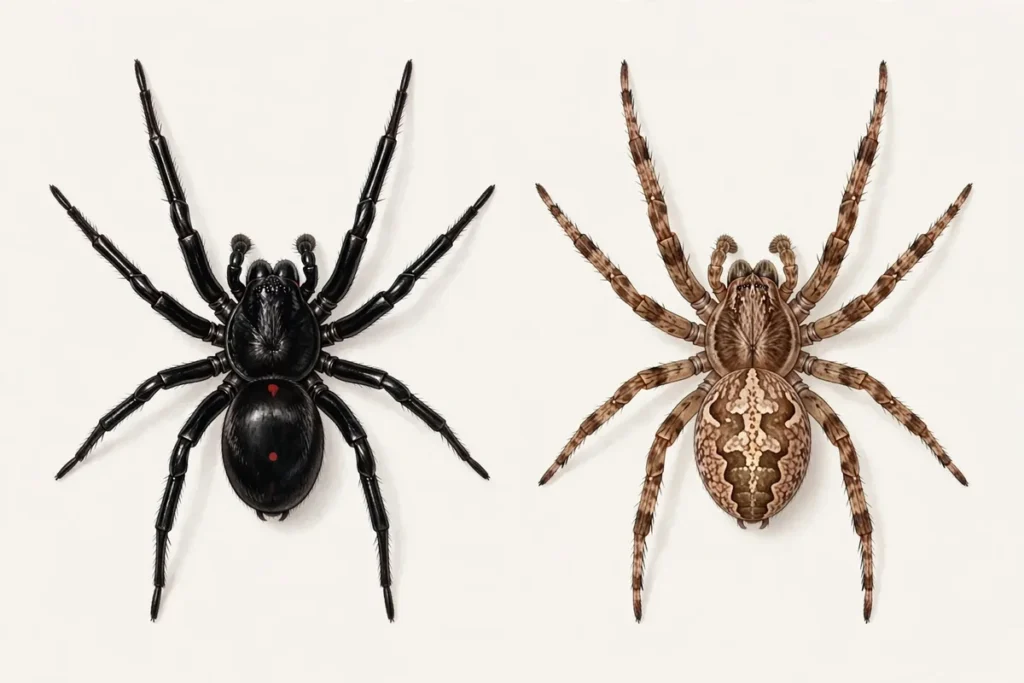 False Widow vs Black Widow: How to Tell Them Apart - featured illustration