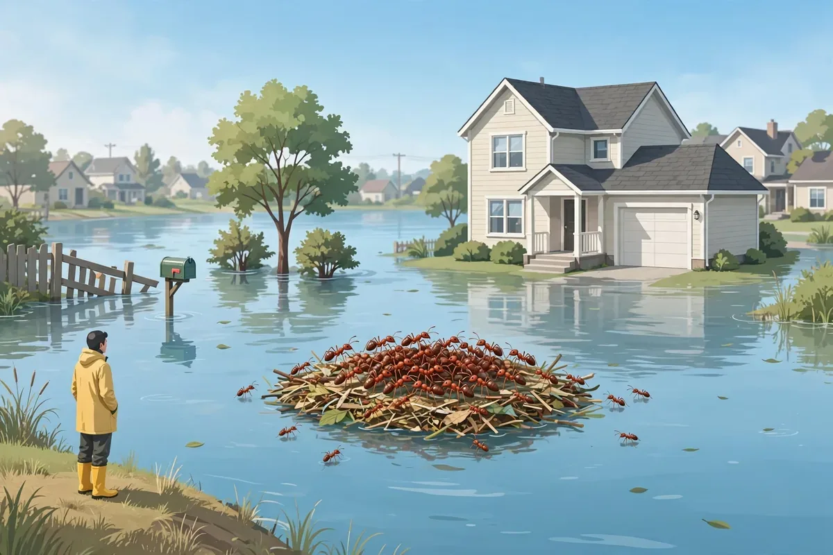 Fire Ant Rafts in Floodwater: Safety Guide - illustration 2