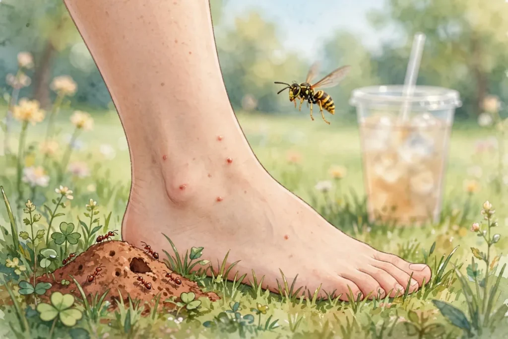 Fire Ant Sting vs Yellow Jacket Sting: Tell Them Apart - featured illustration