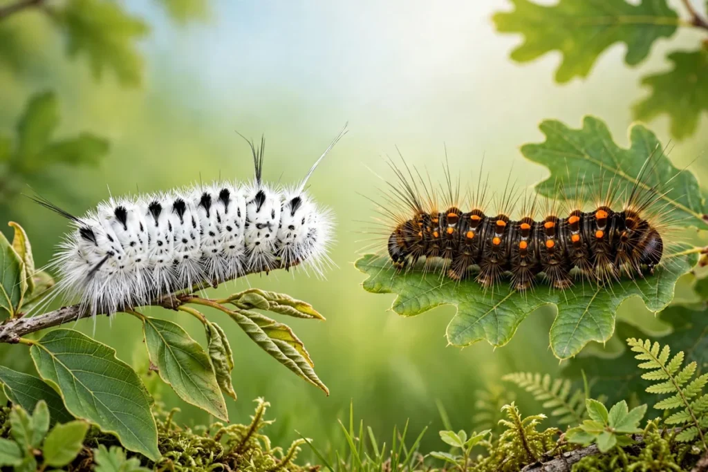 Hickory Tussock vs Browntail Moth: Rash Caterpillars - featured illustration