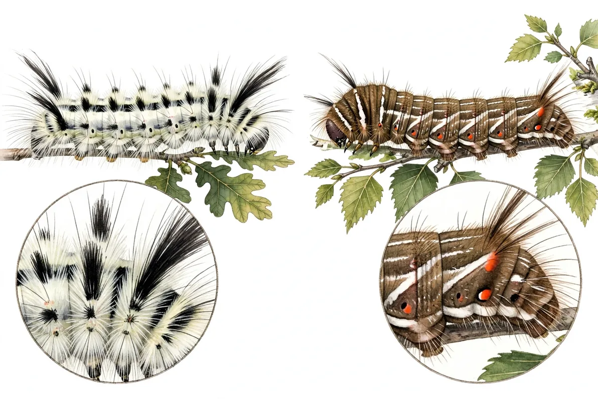 Hickory Tussock vs Browntail Moth: Rash Caterpillars - illustration 1