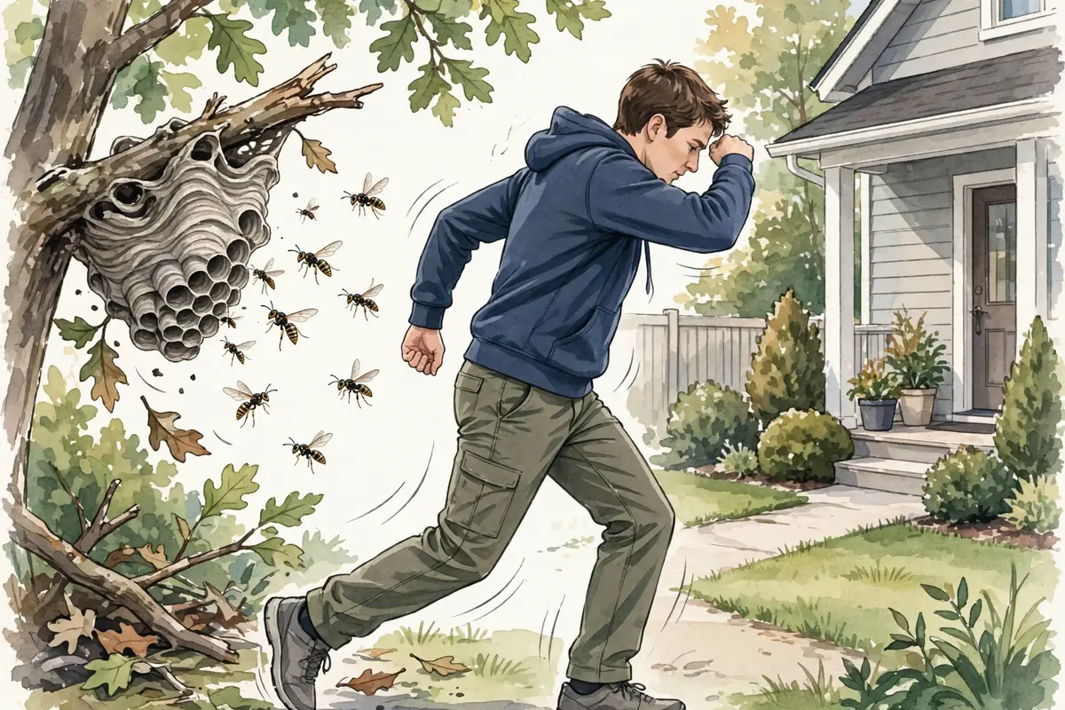 Multiple Wasp Stings: First Aid Steps - illustration 1