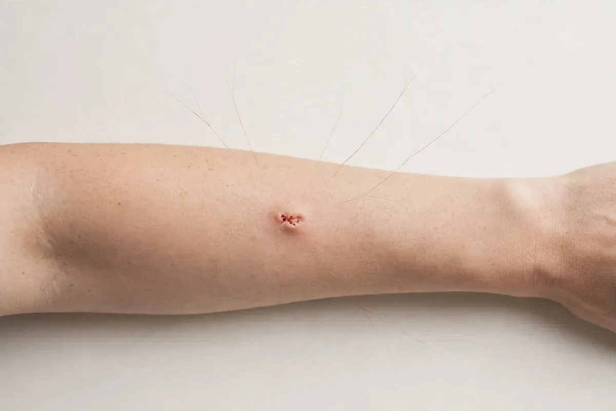 Bug Bite With Red Streaks: Warning Signs - illustration 1