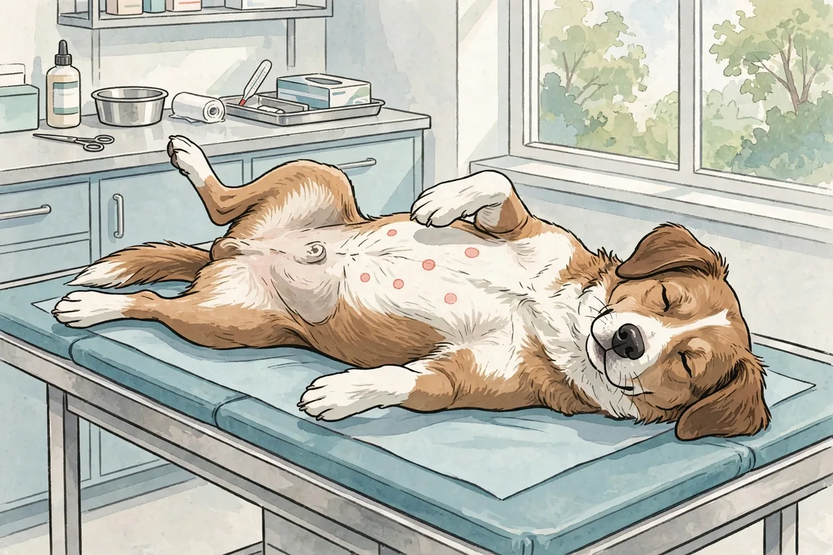 Black Fly Bites on Dog's Belly: Treatment - illustration 1