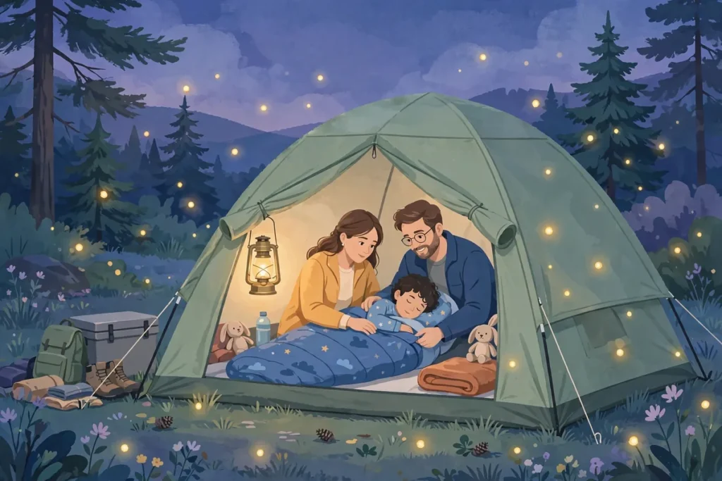 Mosquito Bites Camping in a Tent: Night Protection Guide - featured illustration