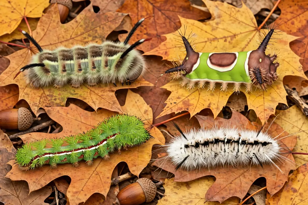 Stinging Caterpillar Rash From Raking Leaves - illustration 1