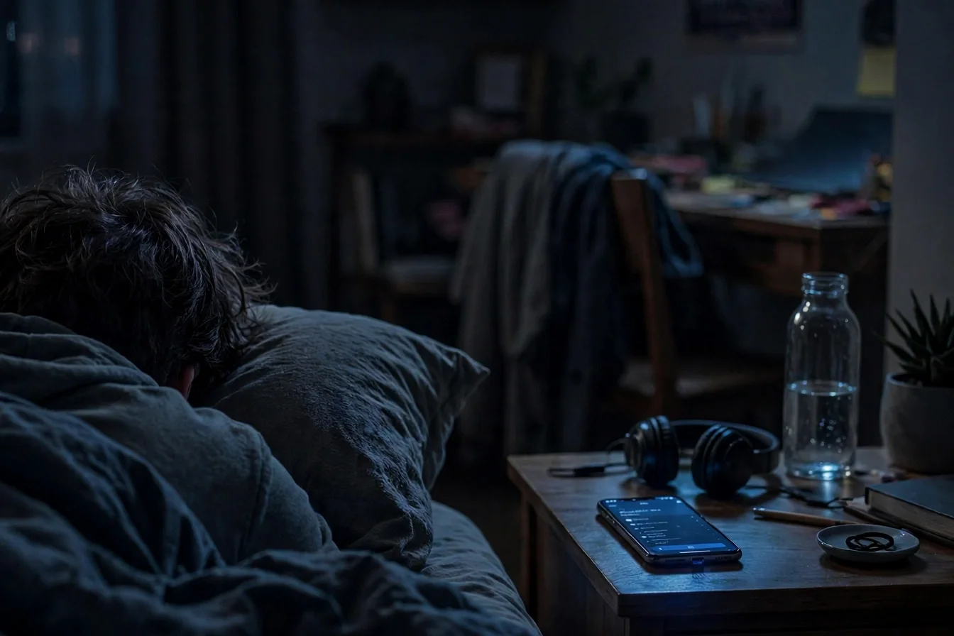 teens late night phone sleep study