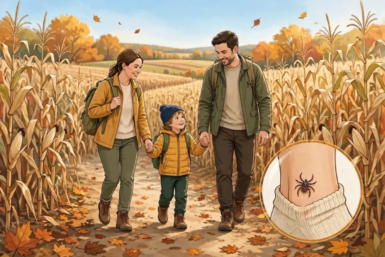 Ticks at Corn Mazes: Family Safety Guide - featured illustration