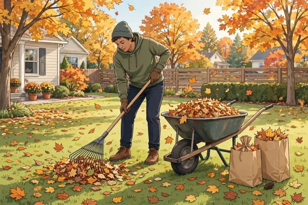 Ticks and Fall Leaf Cleanup: Safety Guide - featured illustration