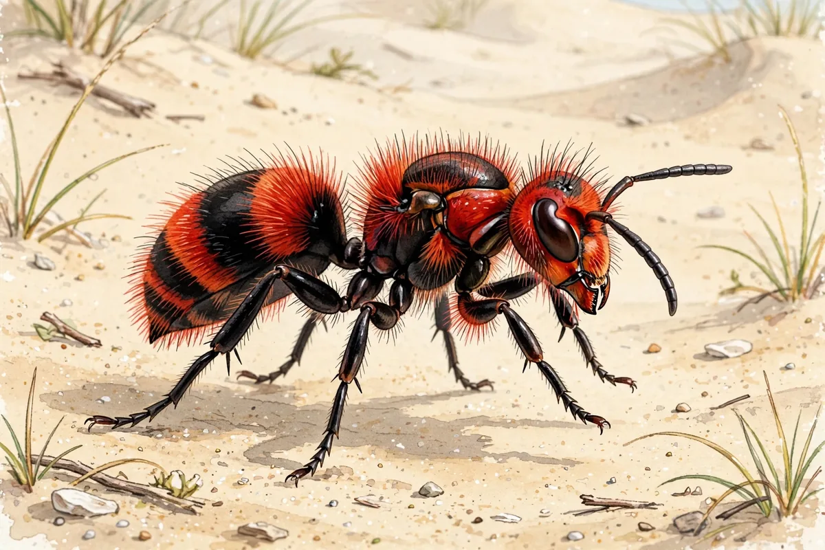 Velvet Ant vs Ant: It's Actually a Wasp - illustration 1