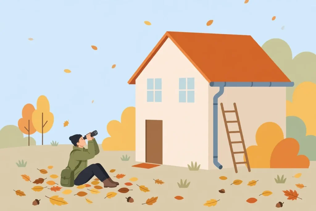 Wasp Stings While Cleaning Gutters: Fall Guide - featured illustration