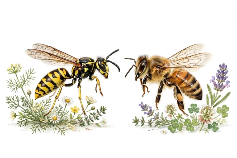 Yellowjacket vs Honeybee: How to Tell Them Apart - featured illustration