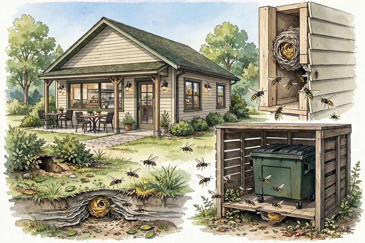 Yellowjackets at Dumpsters: Restaurant Worker Safety - illustration 2